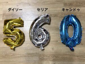 数字バルーンはダイソーで決まり 100均グッズで誕生日の飾り付け