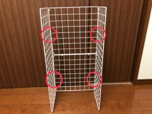 ワイヤーネットで作る棚は補強グッズでアレンジ 実際に作ってみた