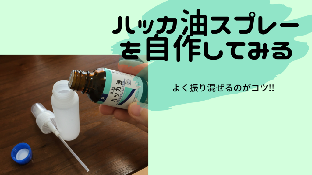 ハッカ油スプレーをエタノールなしで自作する!!