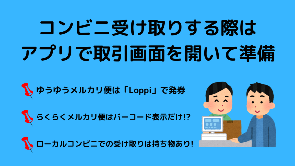 「メルカリにあるコンビニ受け取りの仕方は?やってみた!」の見出し画像