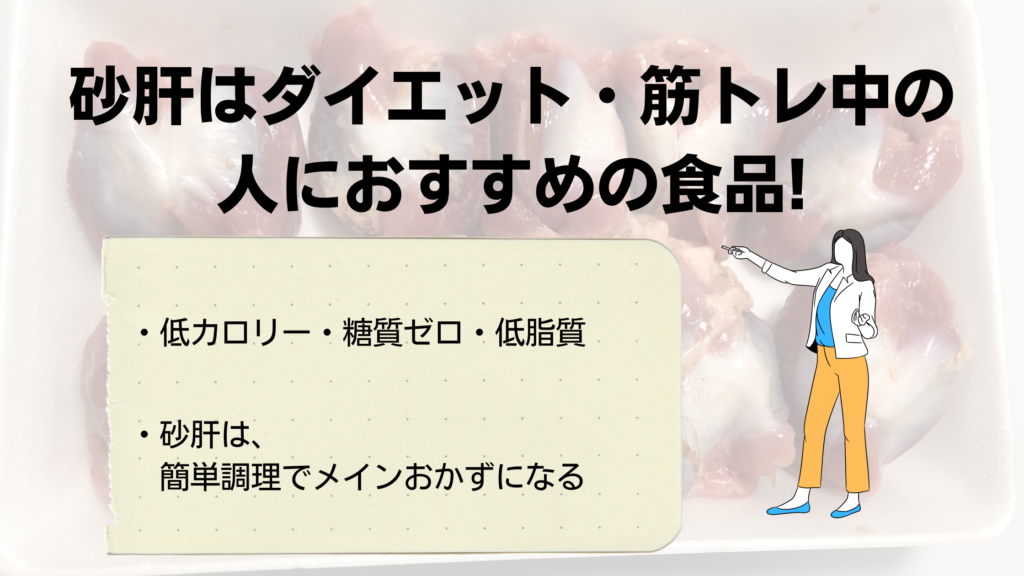 「砂肝は低カロリー&糖質ゼロ!おすすめレシピをご紹介♪」の見出し画像